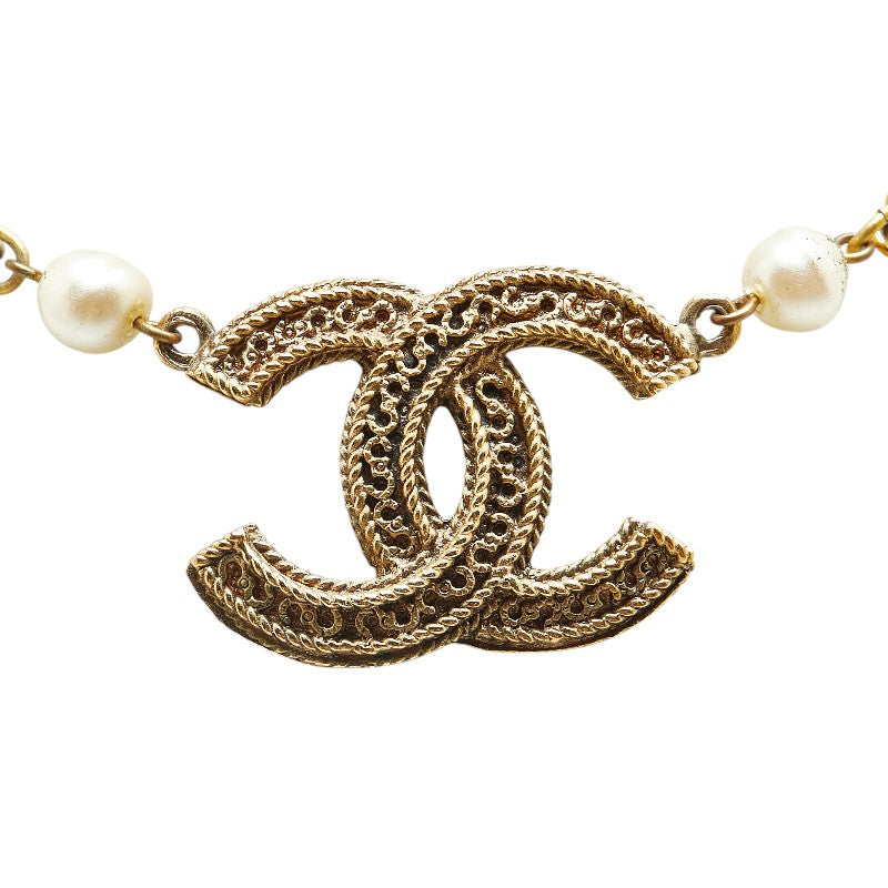 Chanel Coco no mark Faux Pearl Chain Necklace