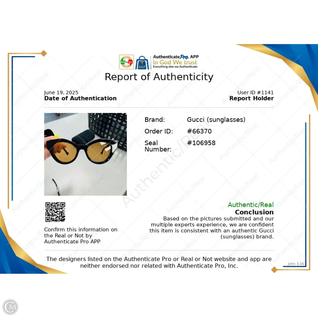 Sunglass Case Luxury Designer By Gucci