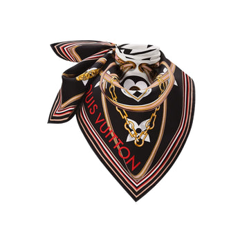 LV ULTIMATE MONOGRAM SCARF IN BLACK 90CM M76649