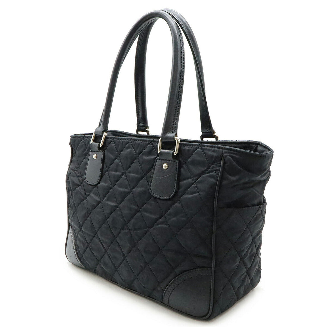 Chanel Nylon Canvas Leather Tote Bag A33100