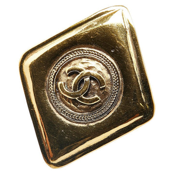 Chanel  Coco Mark Rhombus Brooch Gold