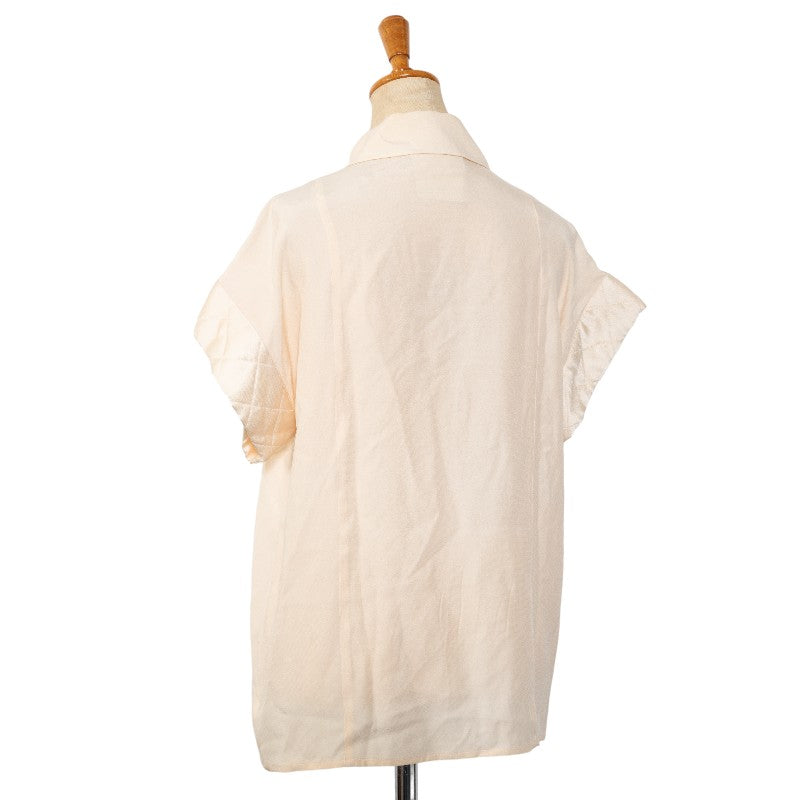 Top Quality Chanel Silk Quilted Pearl Blo Shirt