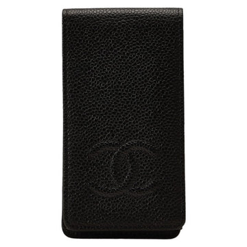 Top Quality Chanel Caviar Skin Coco Mark iPhone 4 Case Black