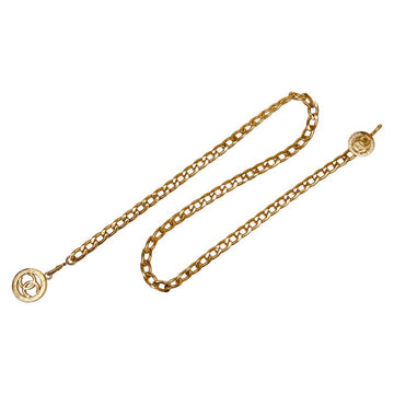 Top Quality Chanel  Coco Mark Chain Belt Gold