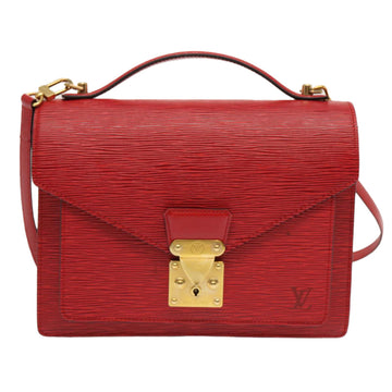 Louis Vuitton Monceau  Leather Handbag