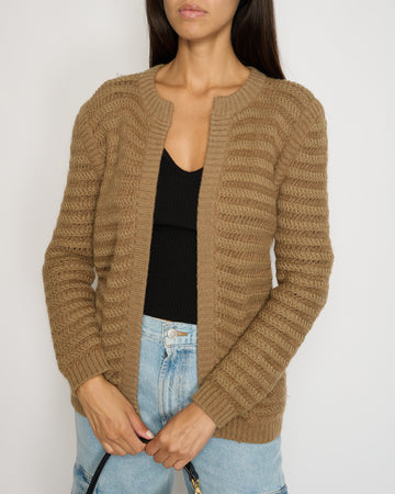 Pearl Street Bags Chanel Brown Round Neck Knitted igan FR 38 (UK 10)