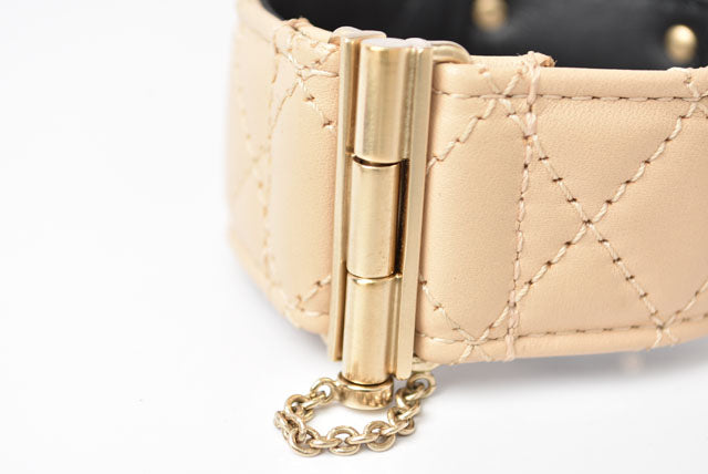 Chanel Matelasse Coco Mark Pearl Motif Bangle