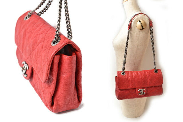 Top Quality Chanel Caviar Chain Shoulder Bag Red