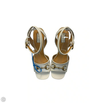 Sandals Luxury Designer By Gucci In White, Size: 9.5