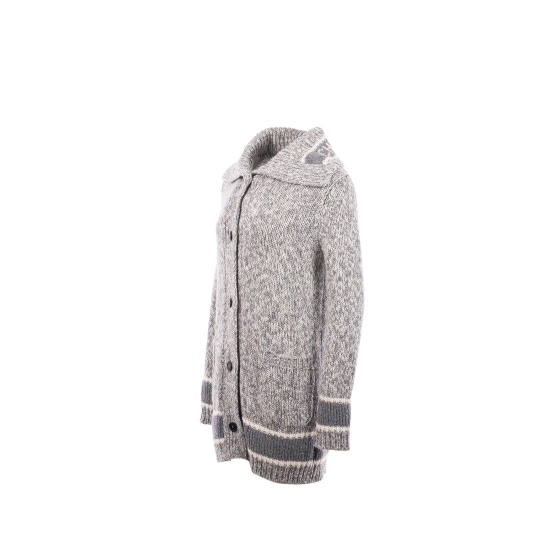 Top quality Dior Size 36 Long Cardigan Wool/Cashmere Grey/White