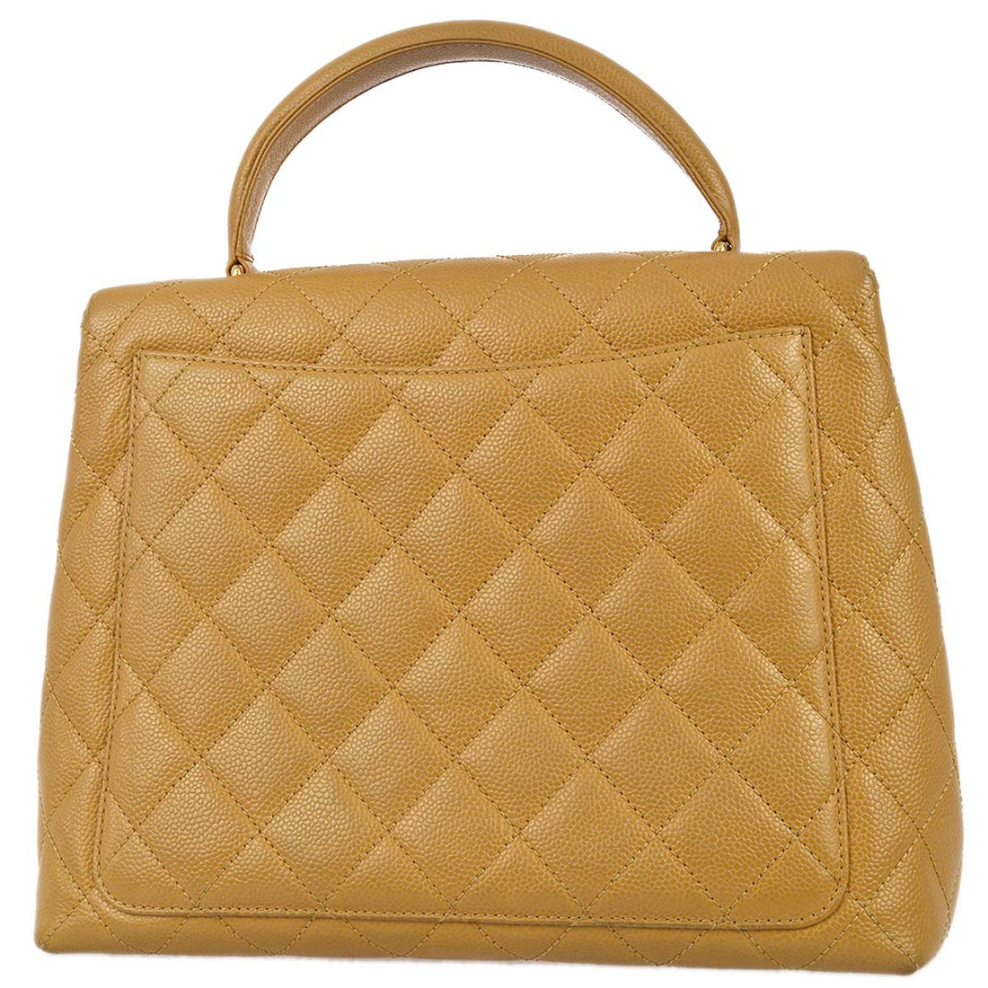 Chanel 2004-2005 Beige Caviar Kelly Handbag