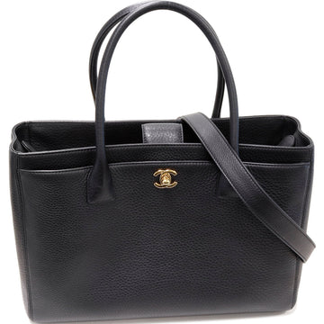Chanel 2WAY Tote Bag Soft Togo/epsom/caviar/clemence/callfskin/cowhide/lambskin Skin Black