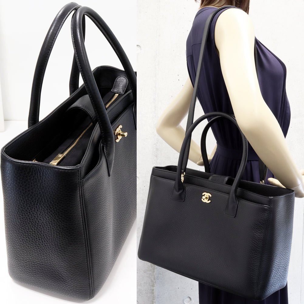 Chanel 2WAY Tote Bag Soft Togo/epsom/caviar/clemence/callfskin/cowhide/lambskin Skin Black