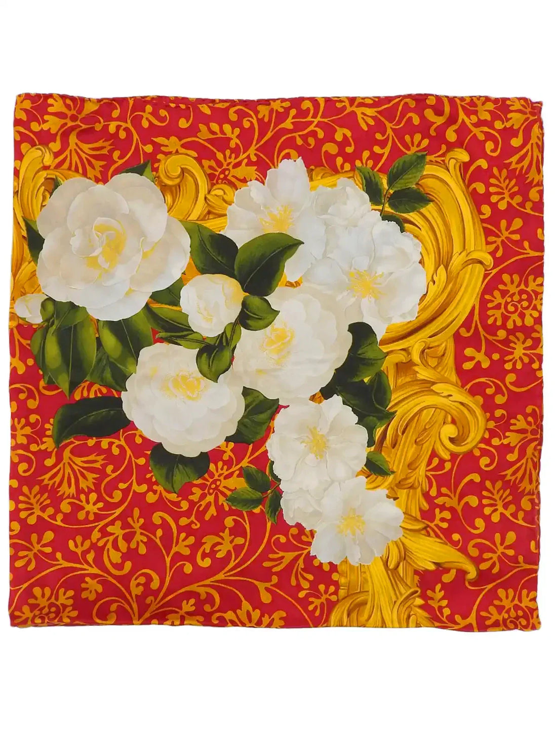 Top Quality Chanel Camellia Pattern Scarf Red/Multi