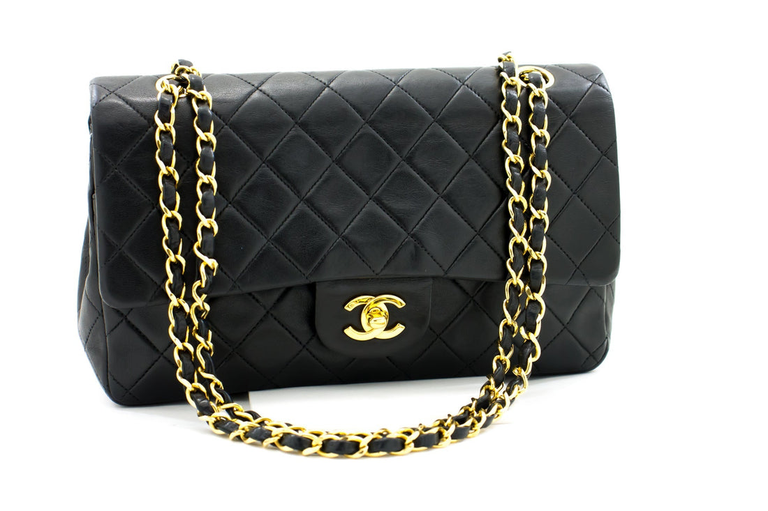Top Quality Chanel 2.55 Double New Chain Shoulder Bag Black Lambskin Handbag