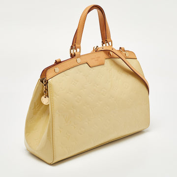 Louis Vuitton Citrine Monogram Vernis Brea Mm Bag