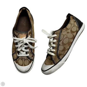 Shoes Designer By Coach In Brown & White, Size: 10