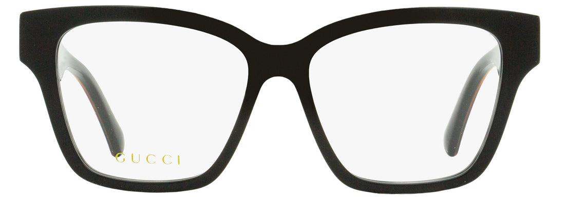 Gucci Women's Square Eyeglasses GG1302O 004 Black/Brown 55mm
