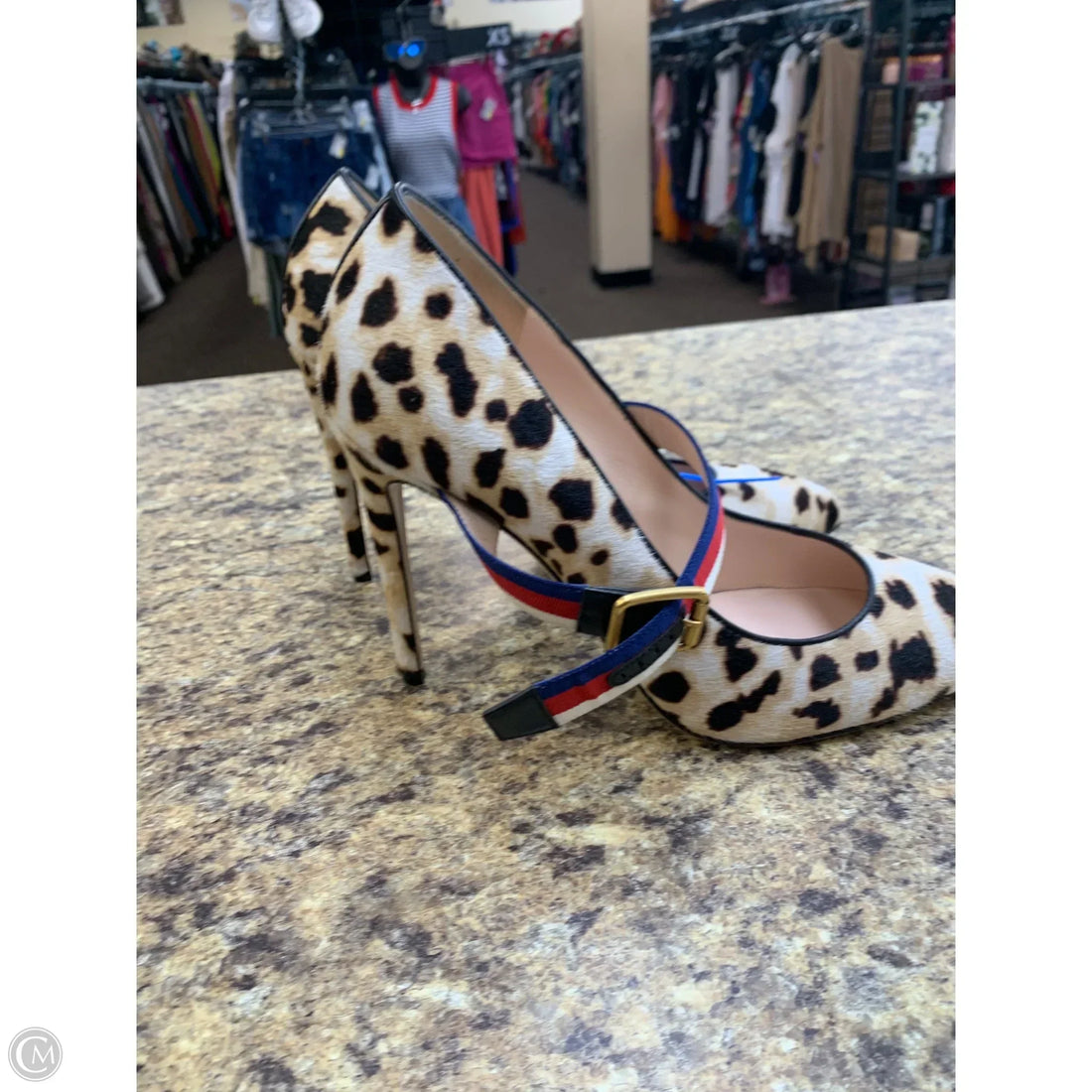Shoes Heels Stiletto By Gucci In Animal Print, Size: 9