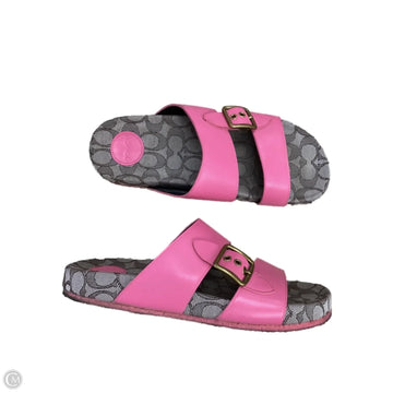 Sandals Designer By Coach In Pink, Size: 10