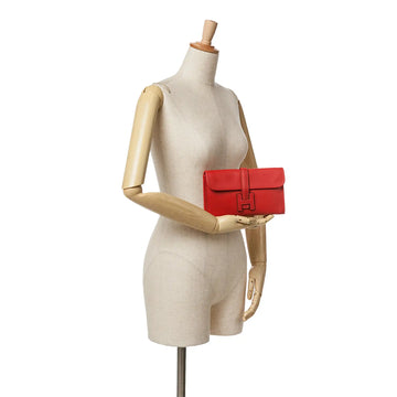 Hermès Jige Duo Clutch Red Swift