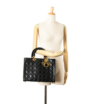 Dior Lady Dior Large Black Cannage Lambskin