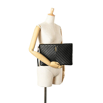 Yves Saint Laurent Monogram Document Holder Black