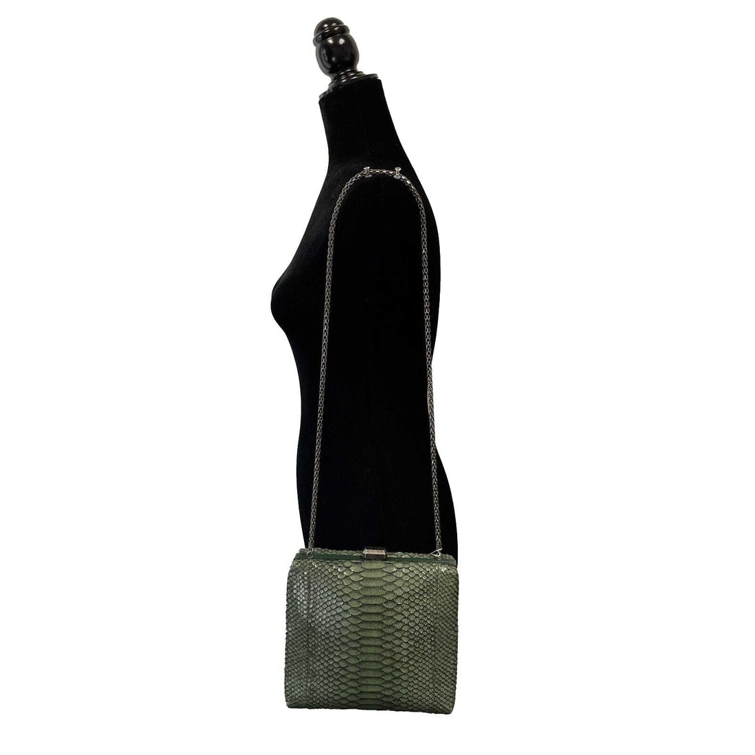 Top Quality Chanel - Python Snakeskin Green CC Kiss lock Shoulder Bag / Crossbody