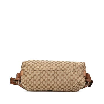 Gucci Bamboo Bar Tote Bag Medium Brown GG Canvas