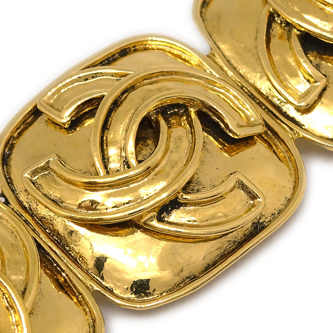 Chanel Triple CC Brooch Pin Gold 94P