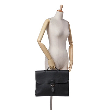 Hermès Sac A Depeches 28 Black Togo