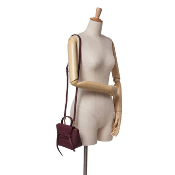 Celine Belt Bag Pico Burgundy Leather