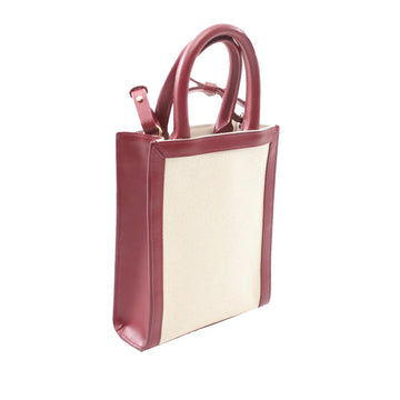 Celine Cabas Vertical Tote Mini Red Canvas