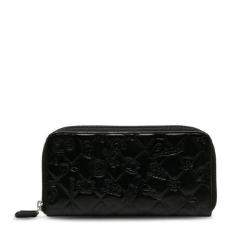 Chanel  Chanel Mattress Long Wallet Leather Black Ladies no market