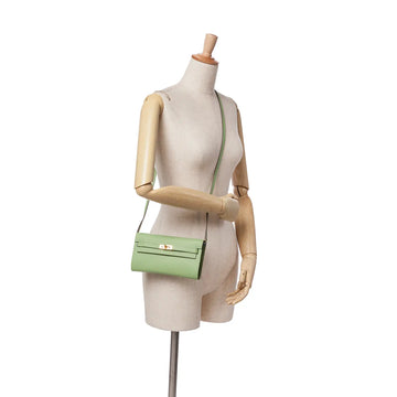 Hermés Kelly To Go Wallet Green Epsom
