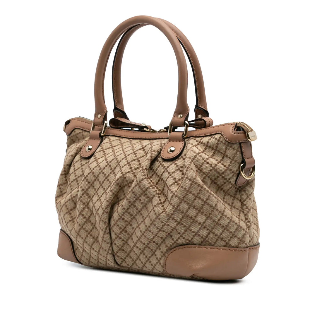 Gucci Sukey Handbag Brown Diamante Canvas