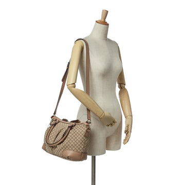 Gucci Sukey Handbag Brown Diamante Canvas