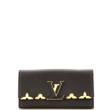 Capucines Wallet Leather with Embellished Detail