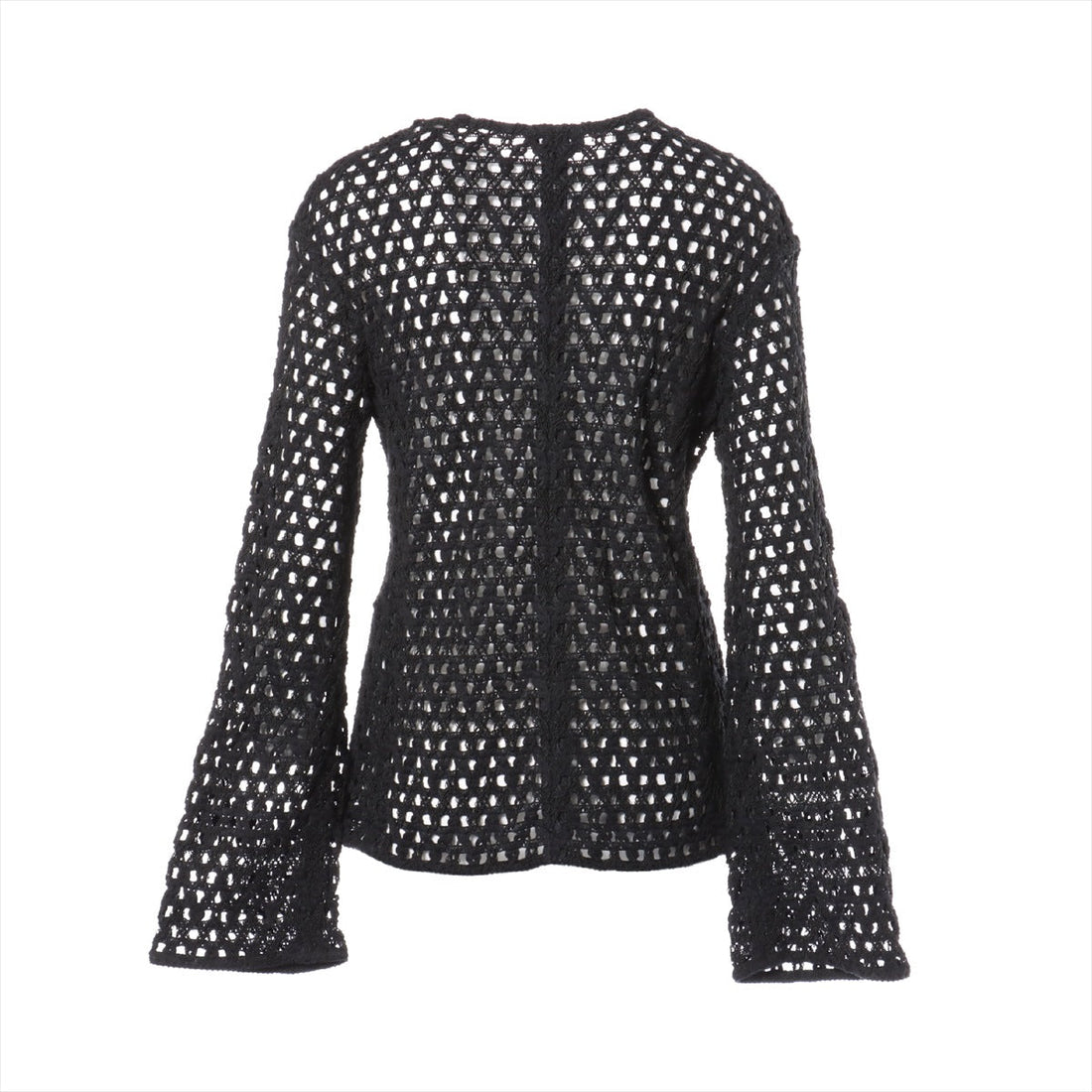 Chanel Coconut Button P65 Cotton X Linen s Jacket 40  Black