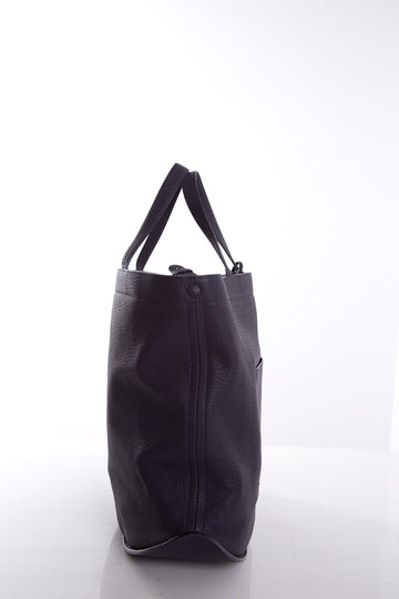 Delvaux Navy Grained Leather Pin Cabas Shoulder Strap Tote