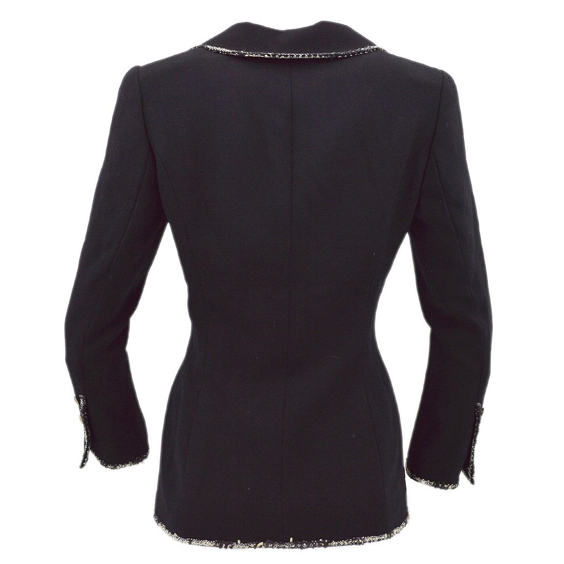 Chanel 2005 cruise emblem patch single-breasted blazer #38