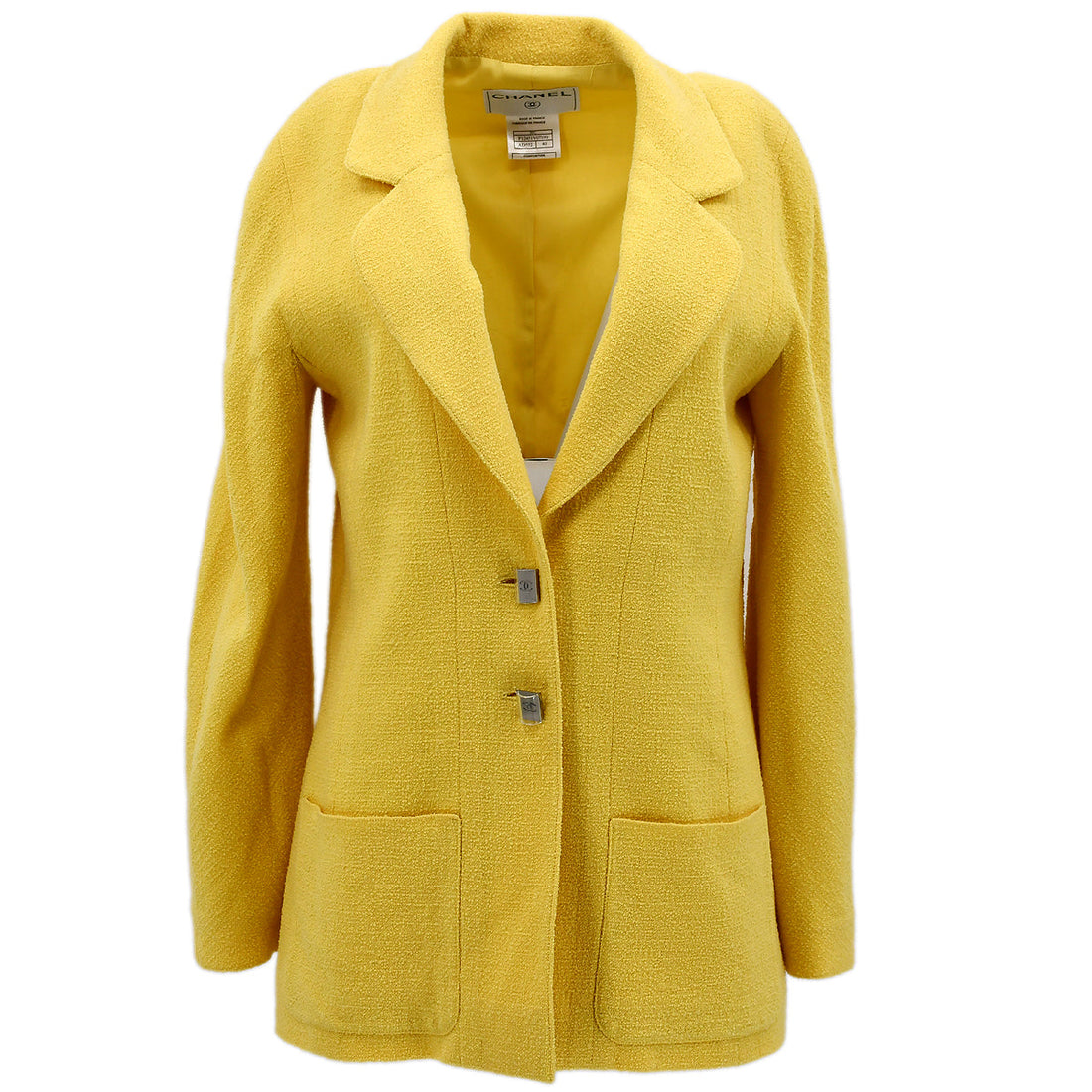 Chanel Single Breasted Jacket Yellow 99C #40
