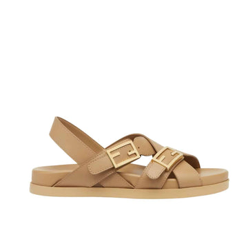 FD FEEL LEATHER SLIDES BEIGE 8X8647NA7F0QB8