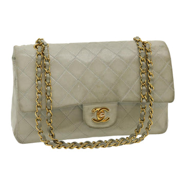 Chanel Classic Matelasse  Double Chain New Shoulder Bag Lamb Skin Auth A