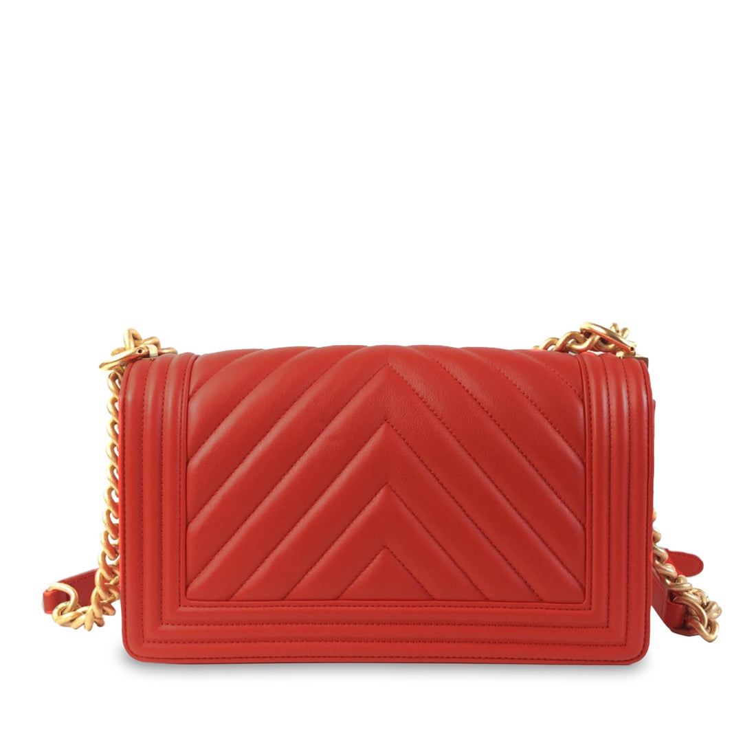 CHANEL Medium CalBNkin Chevron Boy Flap Crossbody Bag