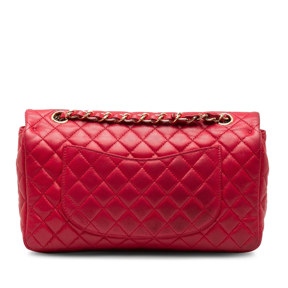 CHANEL Medium Lambskin Valentine Heart Charms Single Flap Shoulder Bag