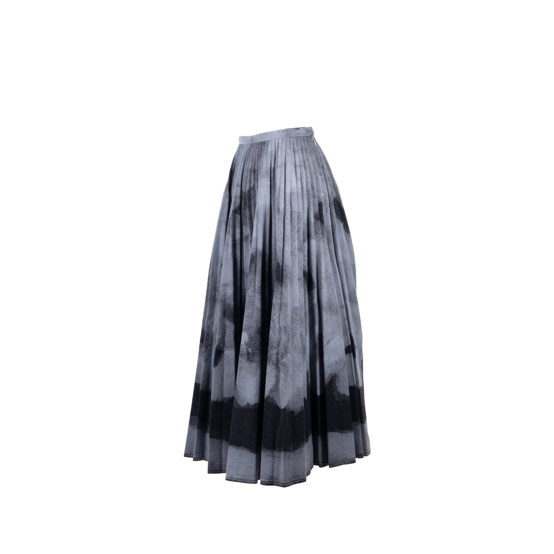 Top quality Dior size 34 Tie-dye print skirt cotton grey / black
