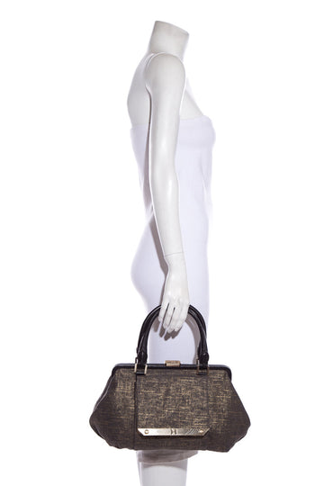 Halston Black & Gold Handbag NWT