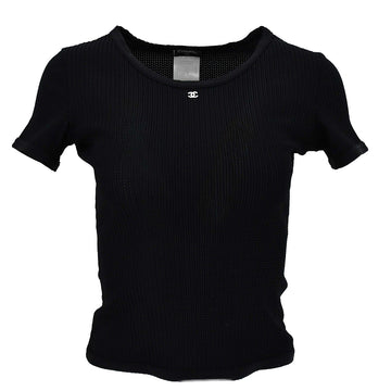 Chanel 1998 cruise logo-embroidered knitted top #40
