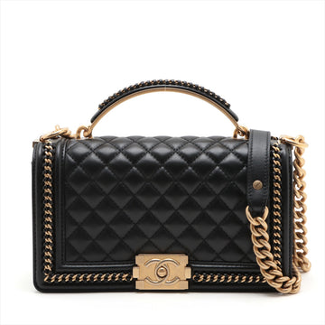Chanel Boy  Chanel  Chain Shoulder Bag Black G